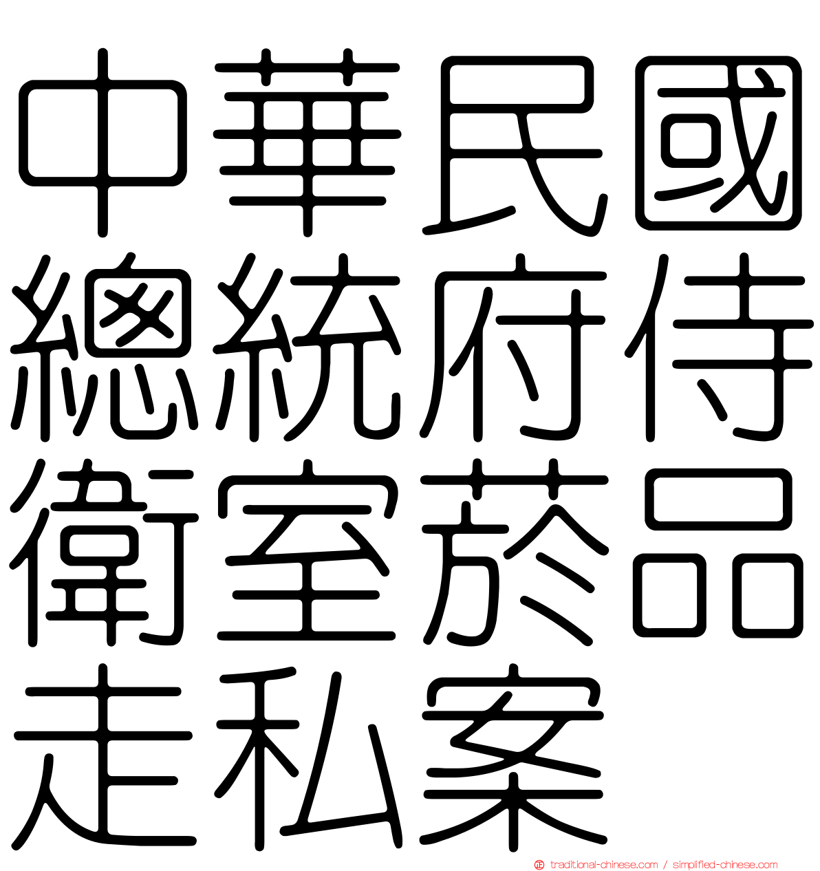中華民國總統府侍衛室菸品走私案