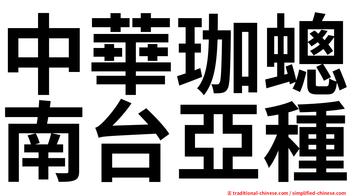 中華珈蟌南台亞種