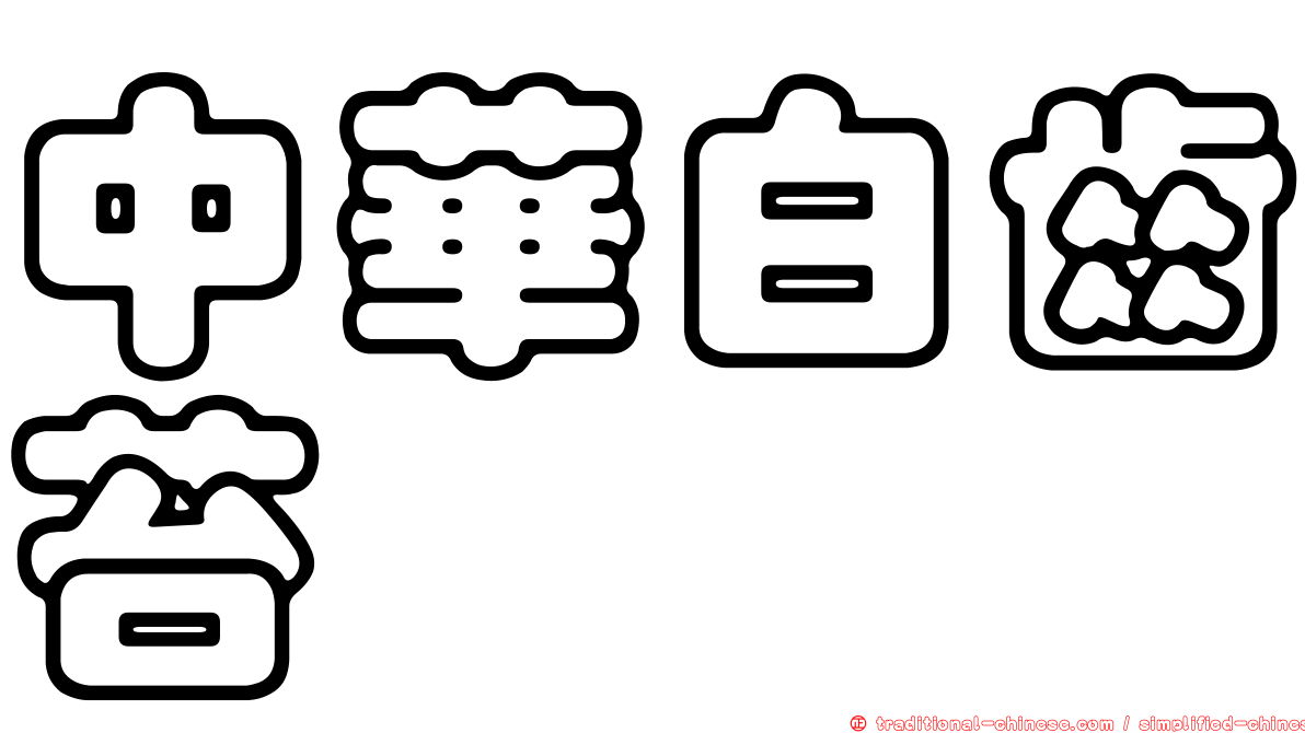中華白齒苔