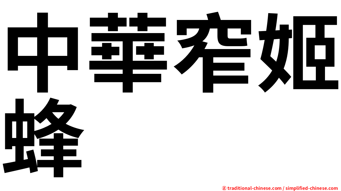 中華窄姬蜂