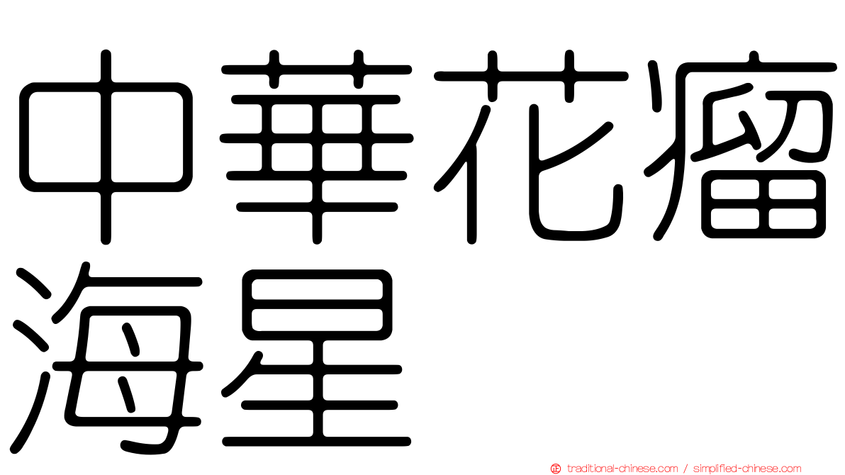 中華花瘤海星