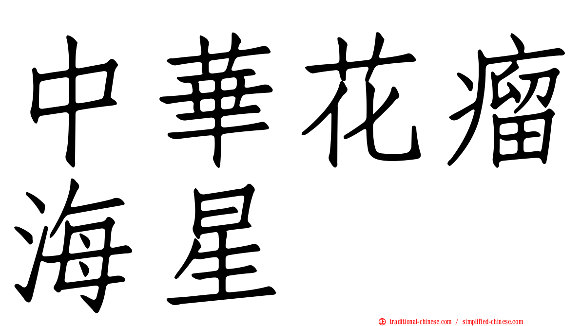 中華花瘤海星