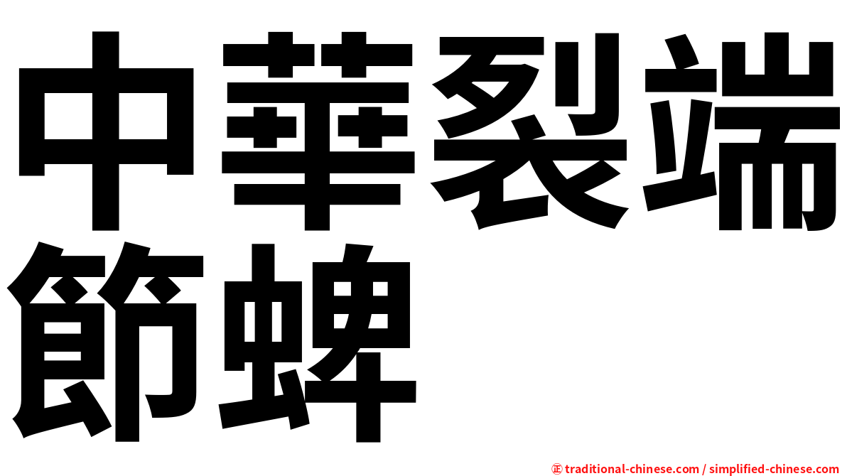 中華裂端節蜱