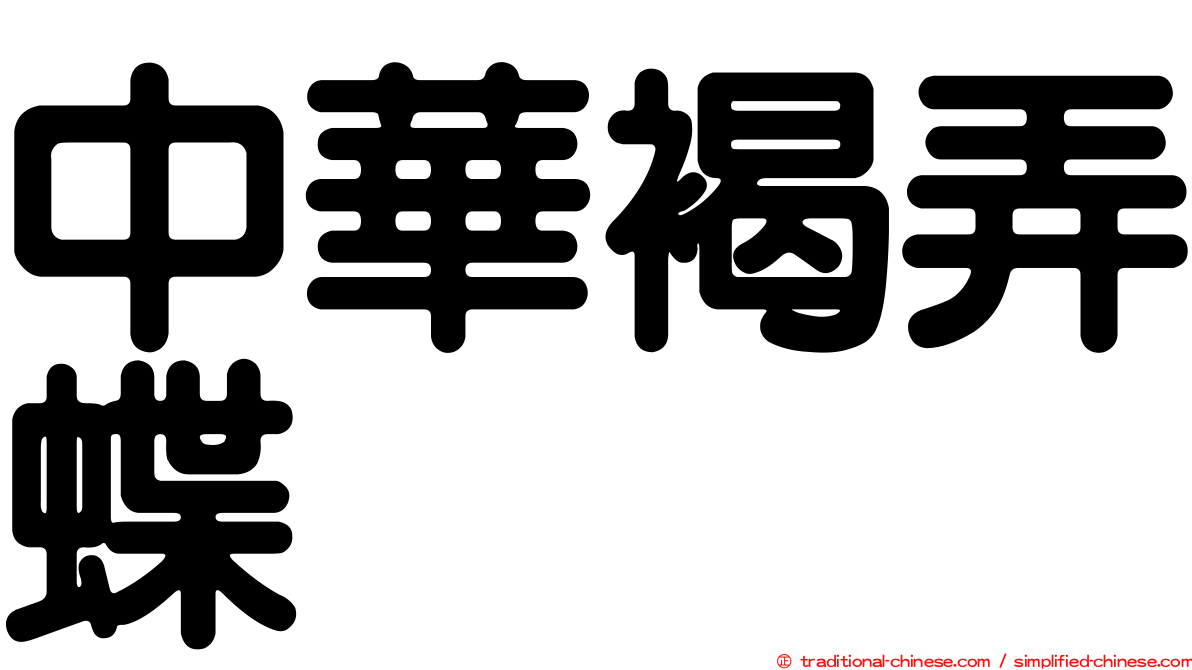 中華褐弄蝶