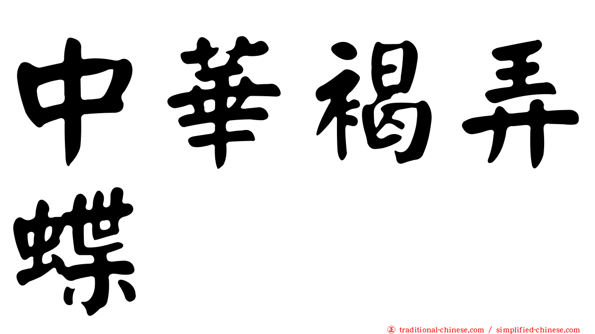 中華褐弄蝶