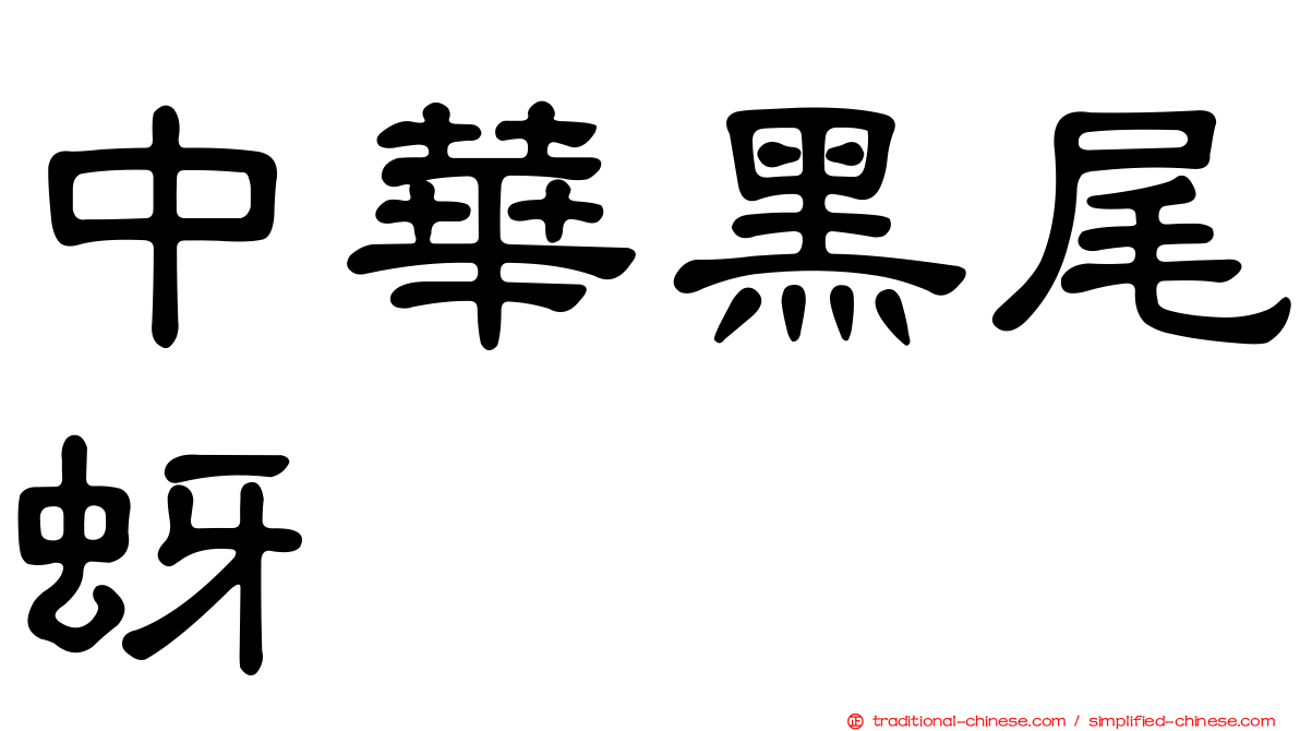 中華黑尾蚜
