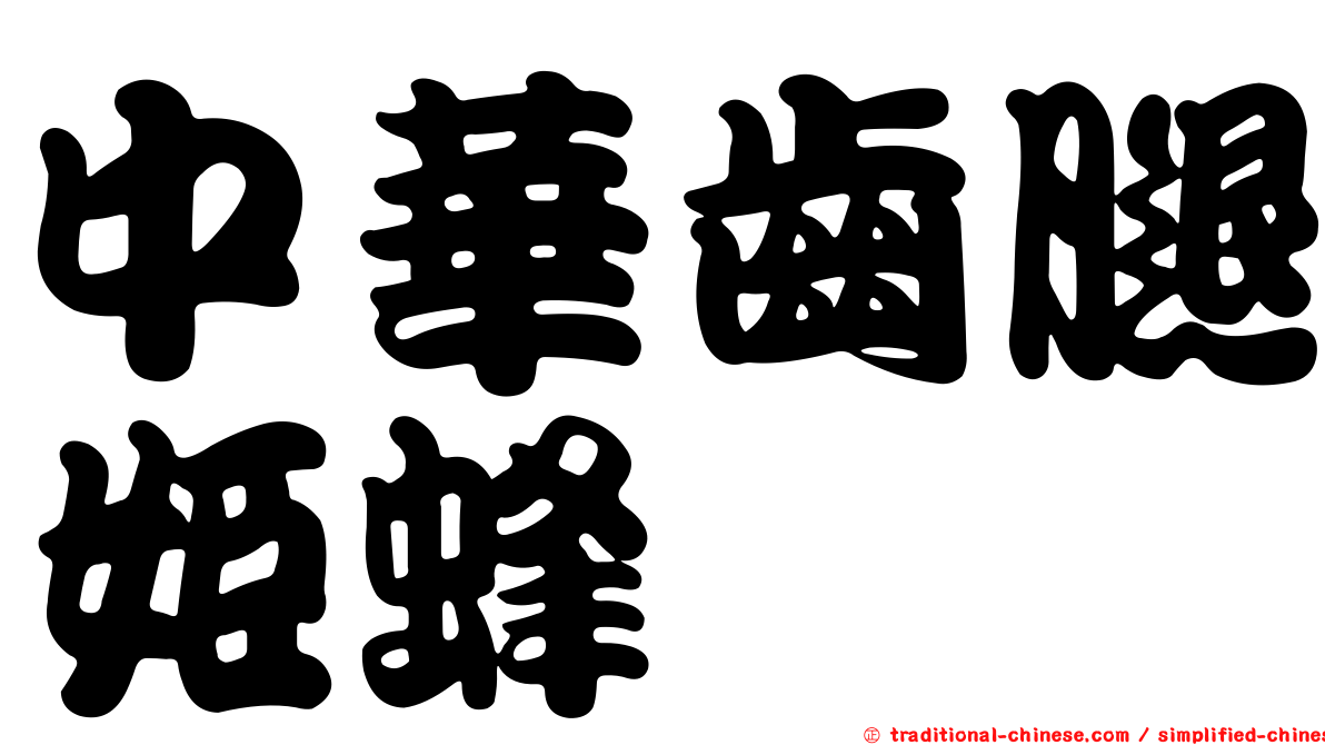 中華齒腿姬蜂