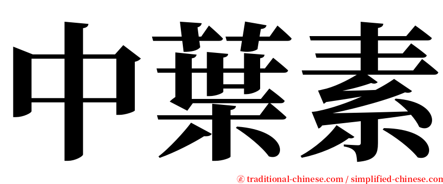 中葉素 serif font
