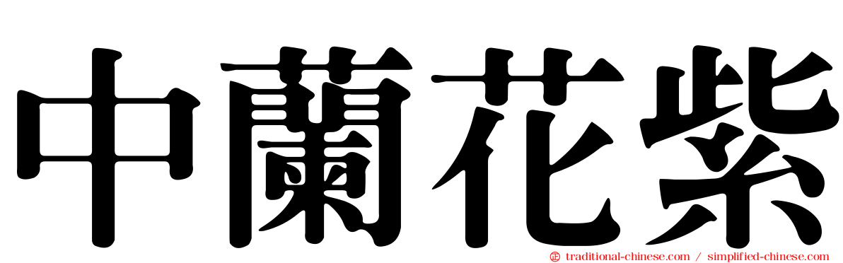 中蘭花紫