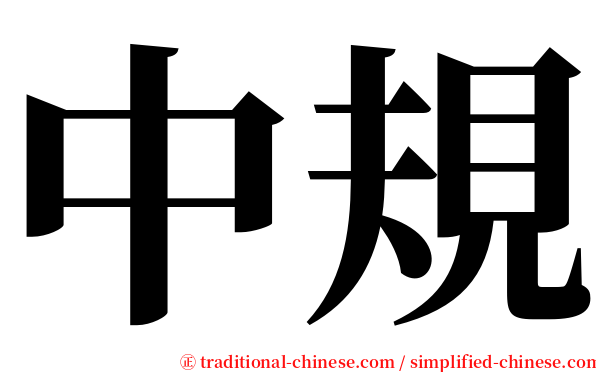 中規 serif font