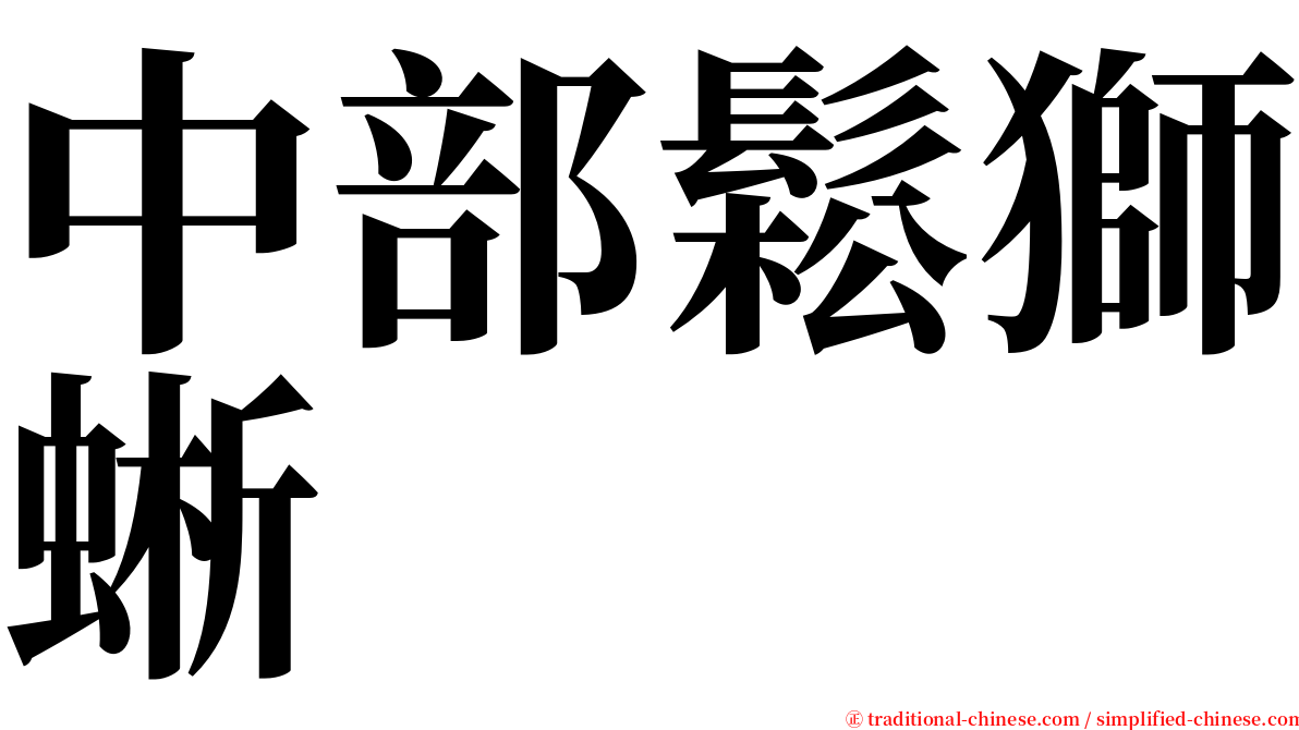 中部鬆獅蜥 serif font