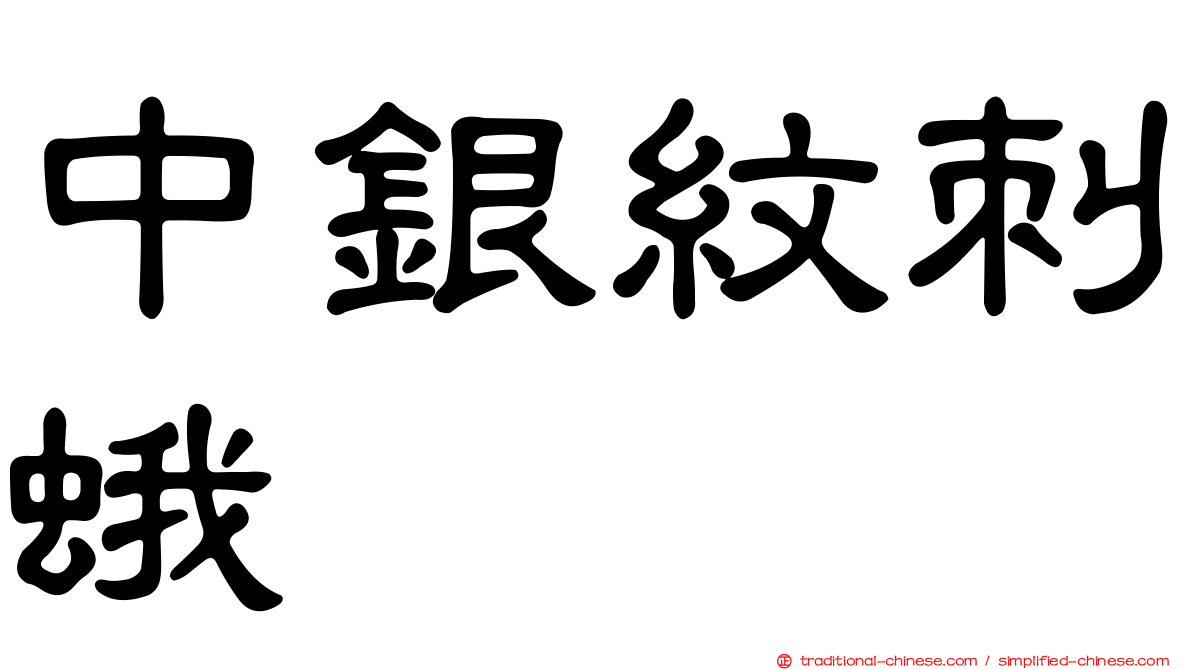 中銀紋刺蛾