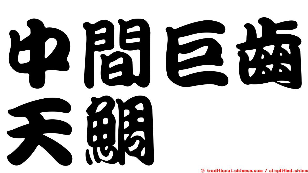 中間巨齒天鯛