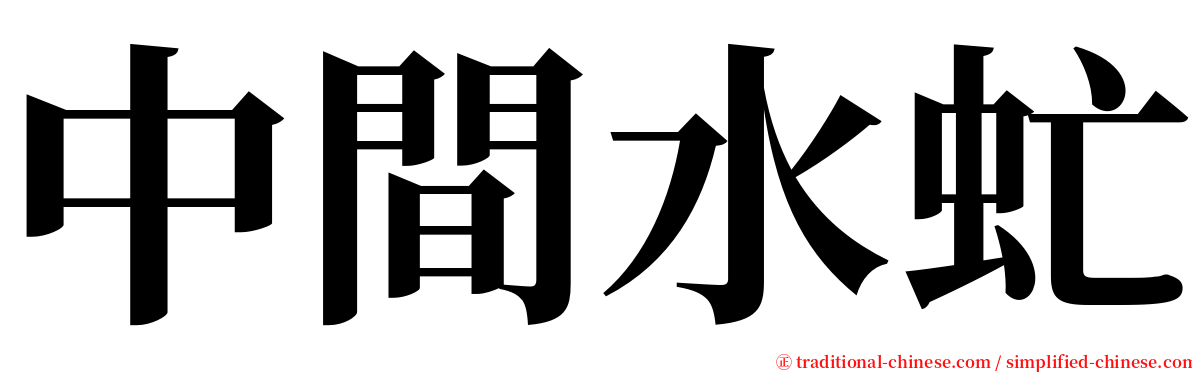 中間水虻 serif font