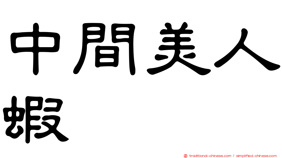 中間美人蝦