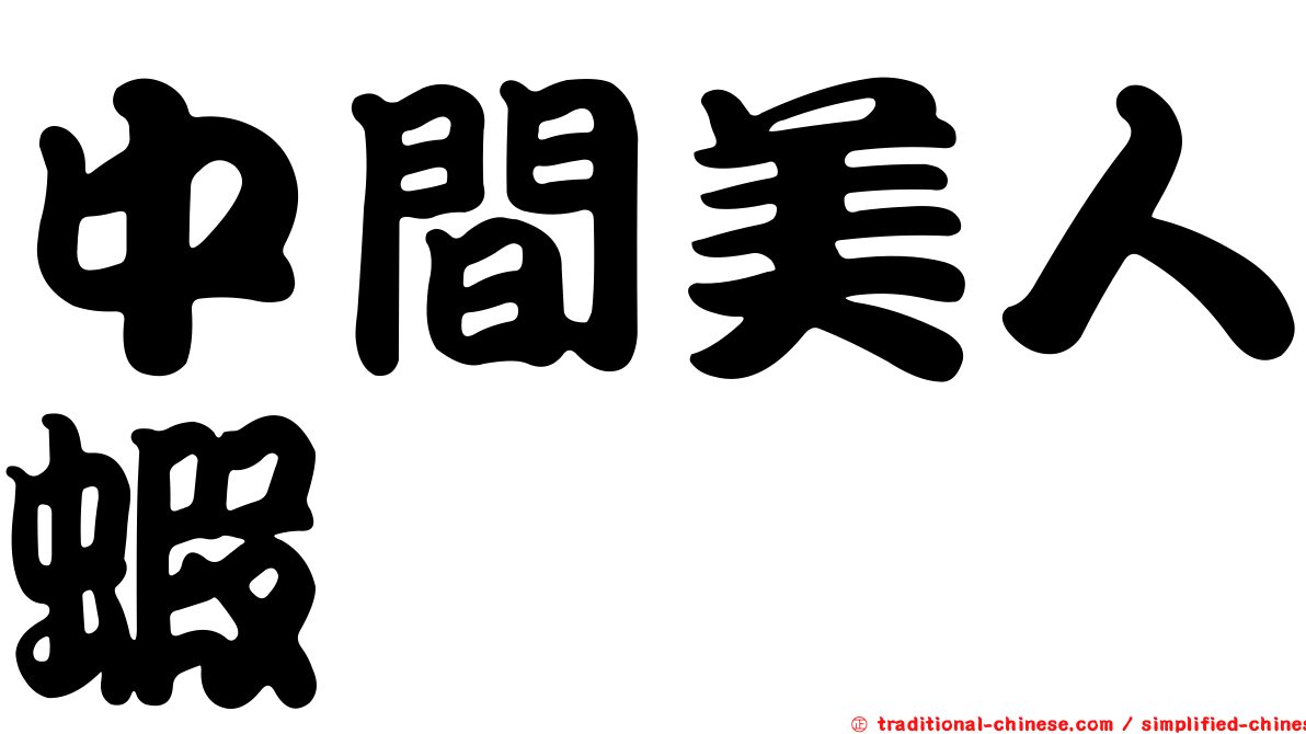 中間美人蝦