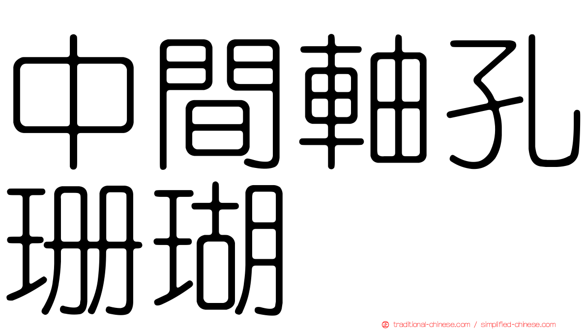 中間軸孔珊瑚