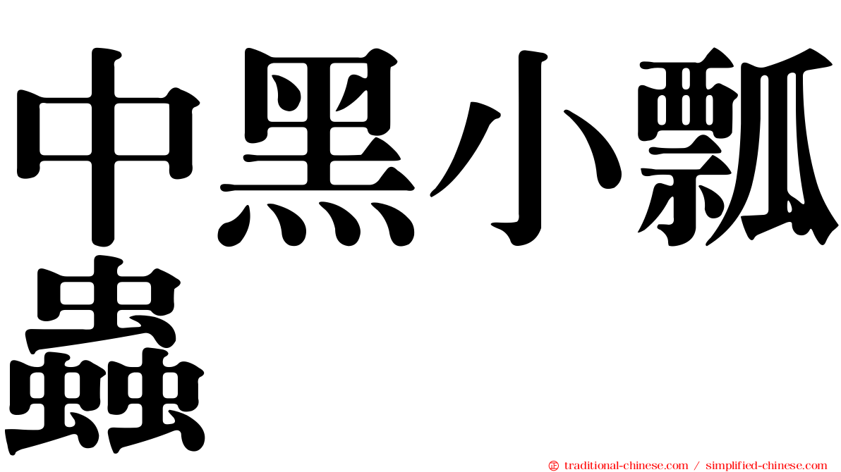 中黑小瓢蟲