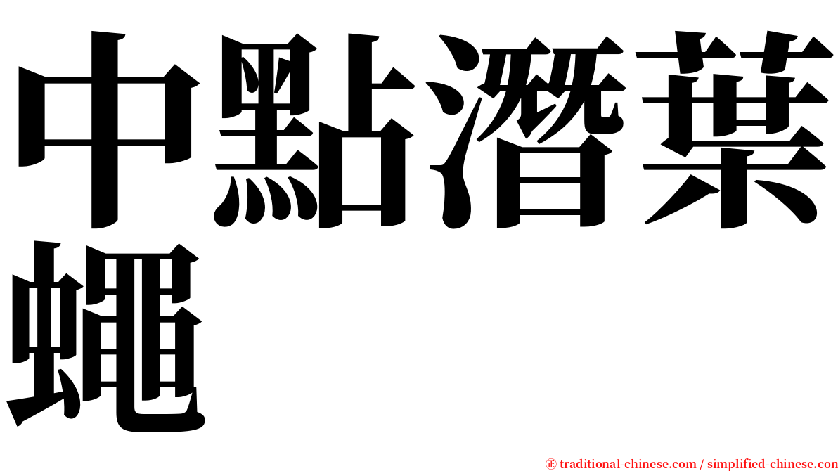 中點潛葉蠅 serif font