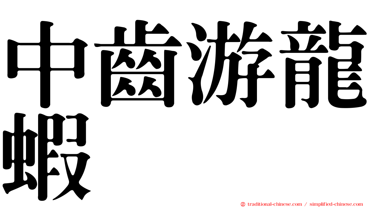 中齒游龍蝦