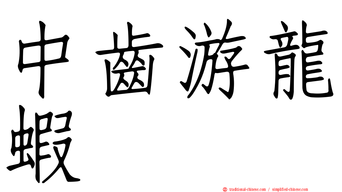 中齒游龍蝦