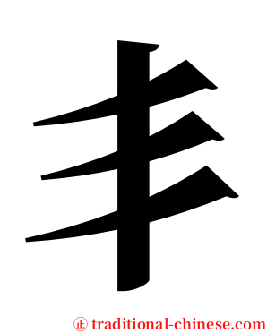 丯 serif font