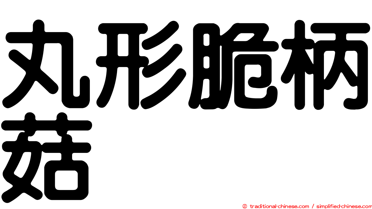 丸形脆柄菇