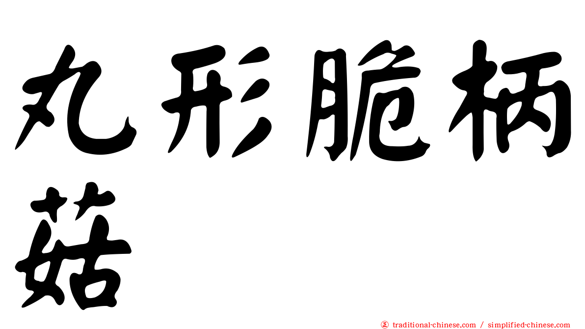 丸形脆柄菇