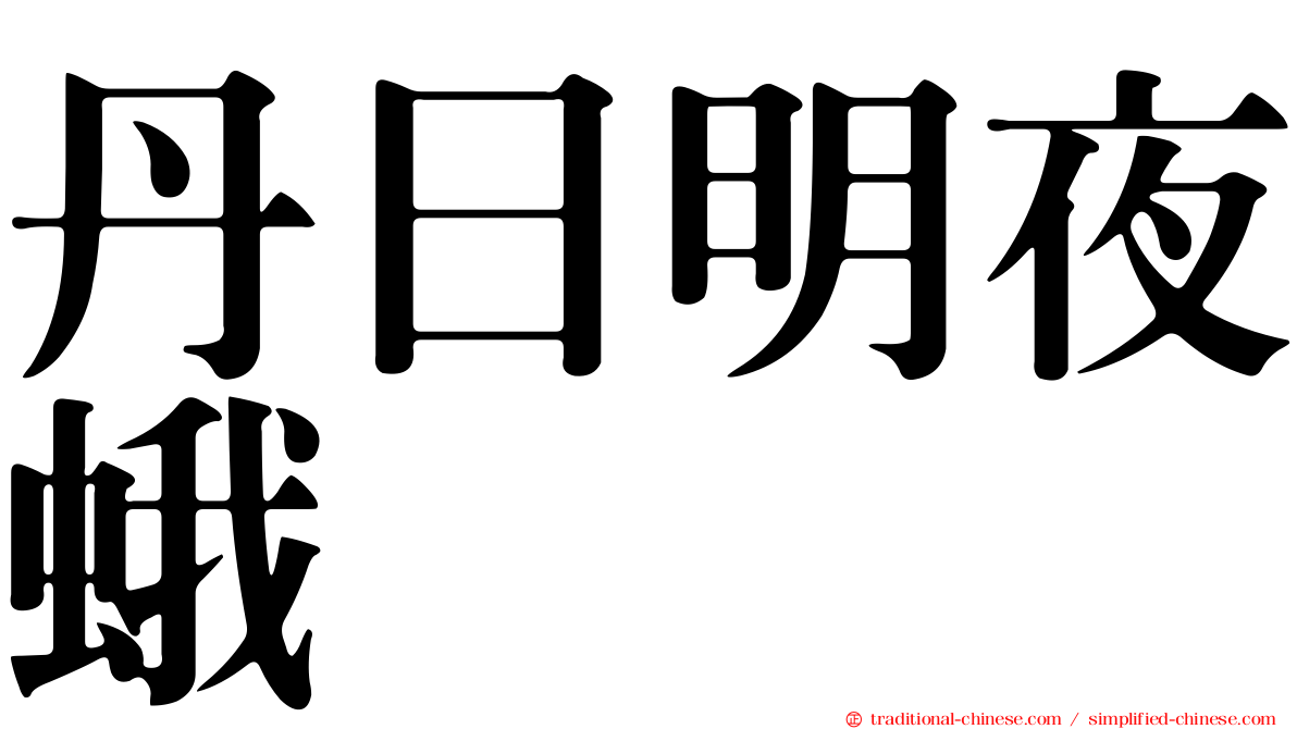 丹日明夜蛾