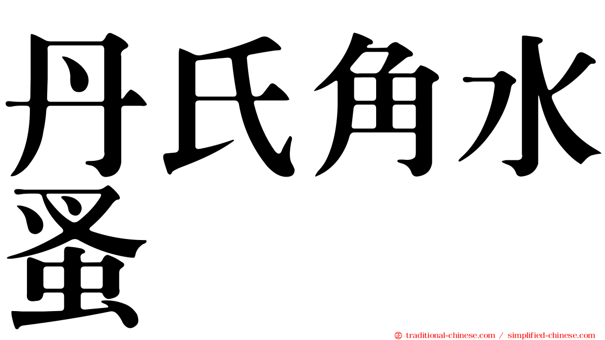 丹氏角水蚤