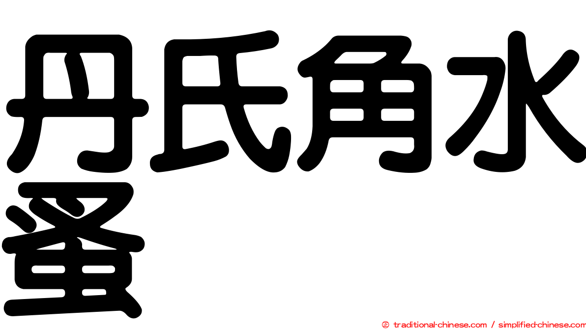 丹氏角水蚤