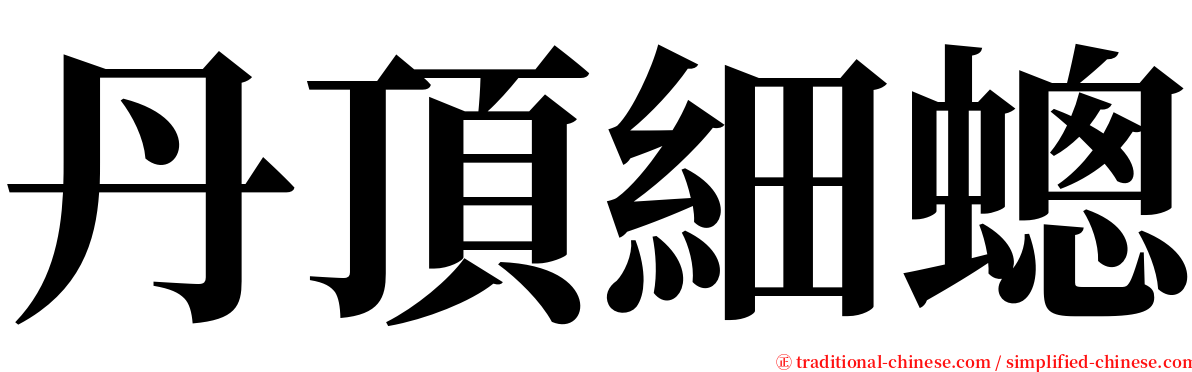 丹頂細蟌 serif font