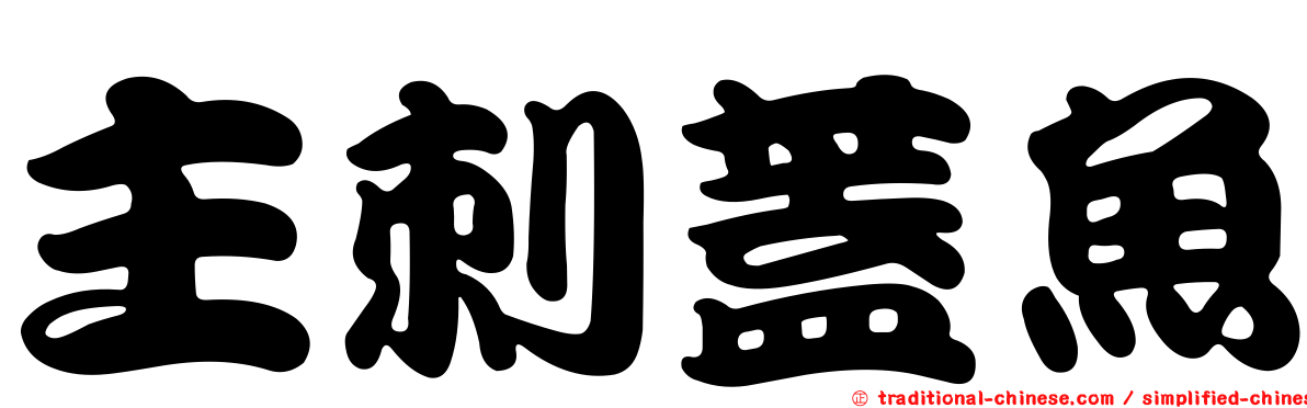 主刺蓋魚
