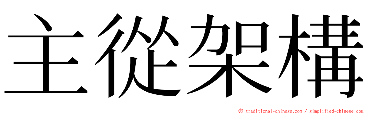 主從架構 ming font