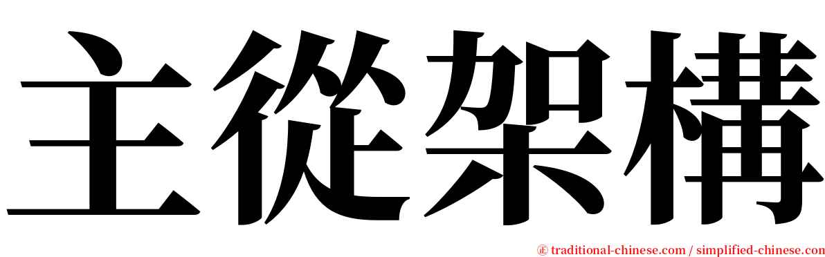 主從架構 serif font