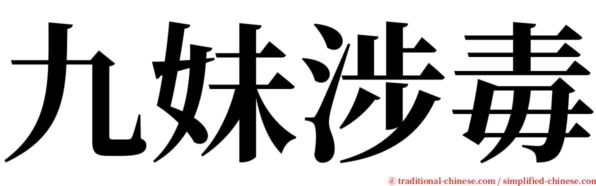 九妹涉毒 serif font