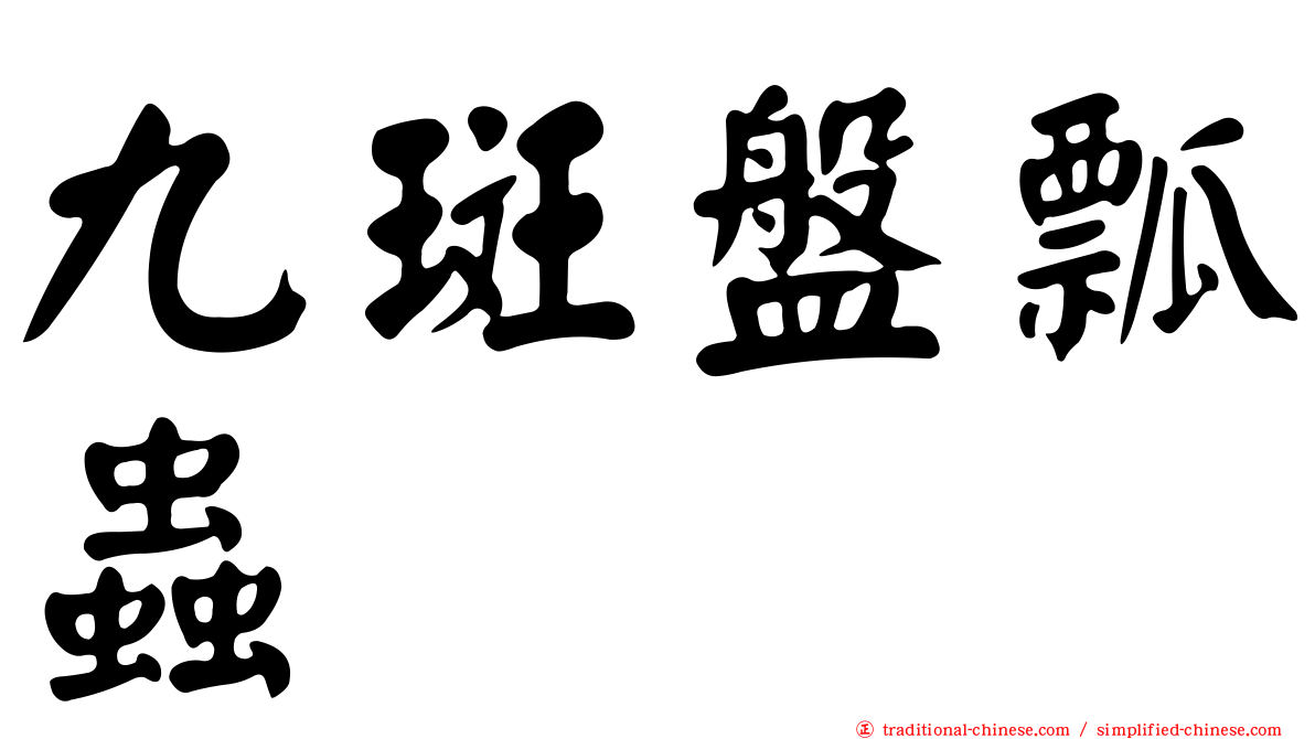 九斑盤瓢蟲