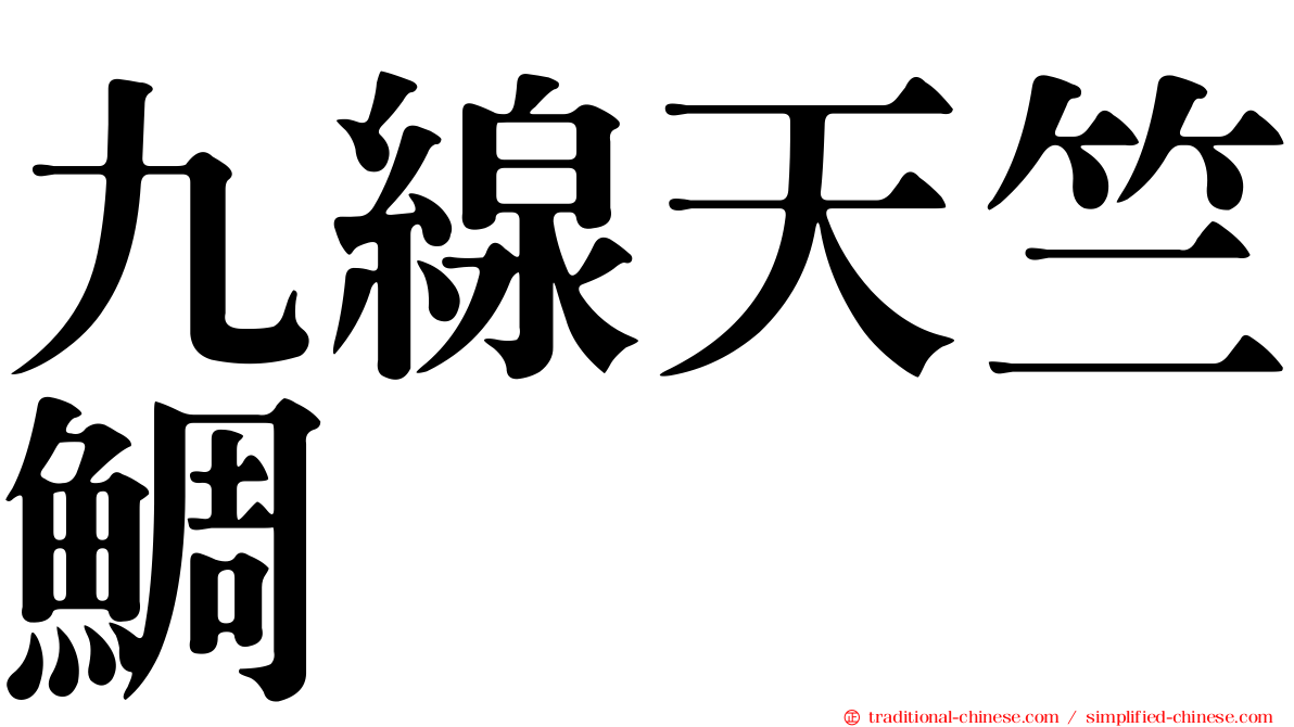 九線天竺鯛