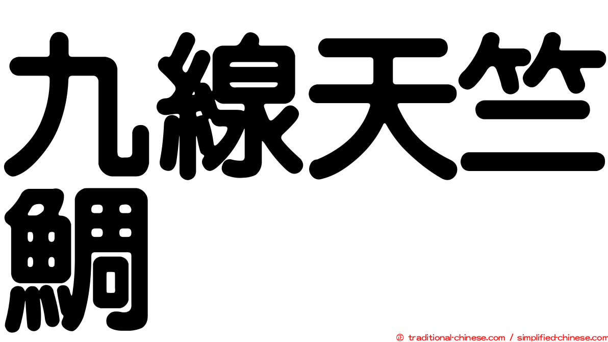 九線天竺鯛