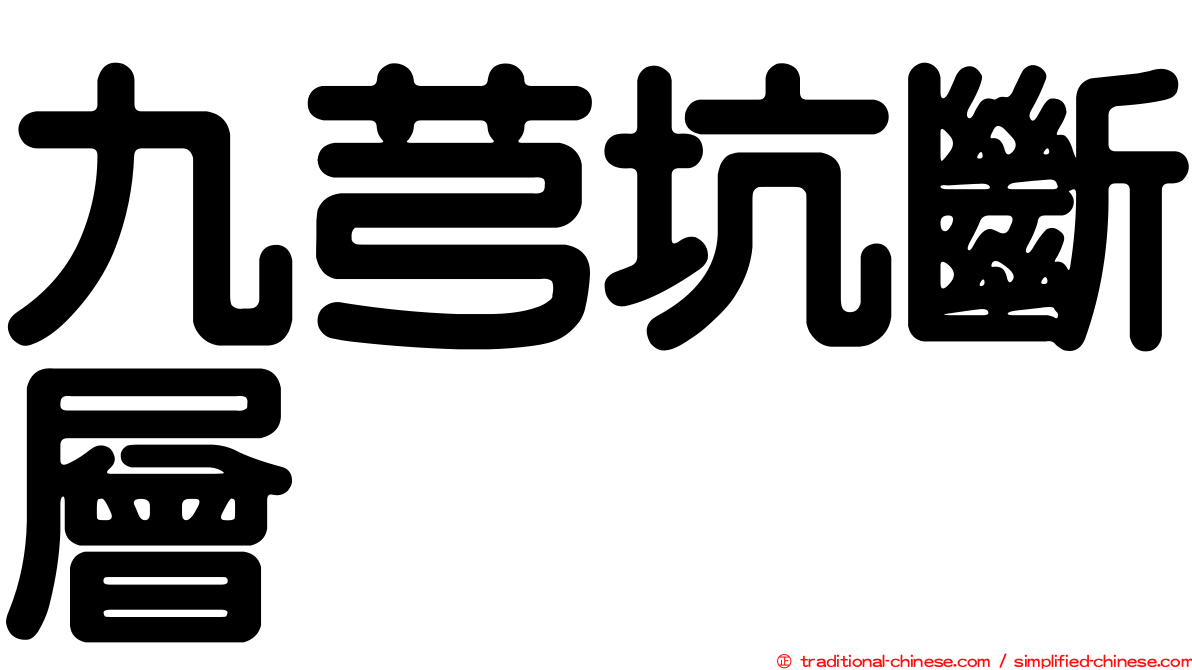 九芎坑斷層