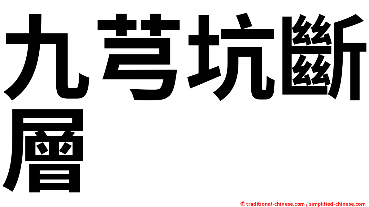 九芎坑斷層