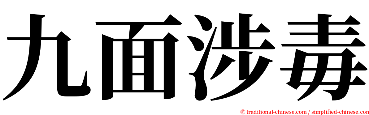 九面涉毒 serif font