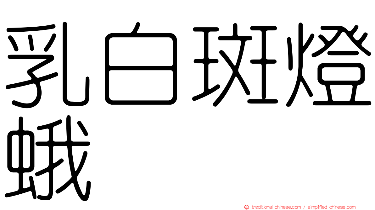 乳白斑燈蛾