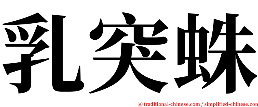乳突蛛 serif font