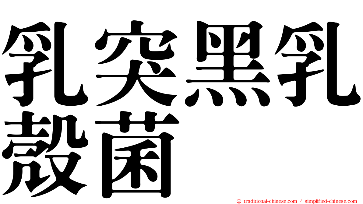 乳突黑乳殼菌