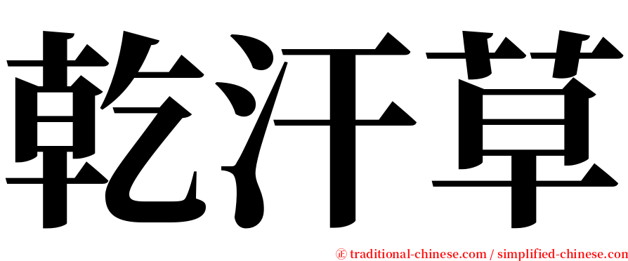 乾汗草 serif font