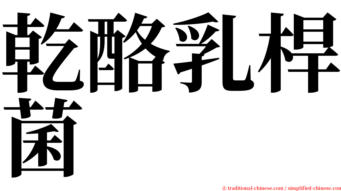 乾酪乳桿菌 serif font
