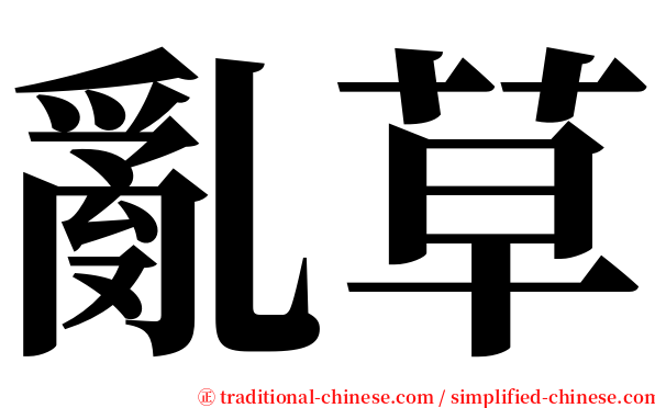 亂草 serif font