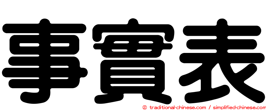 事實表