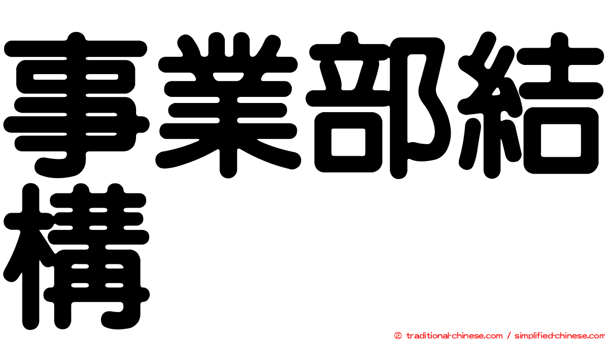 事業部結構